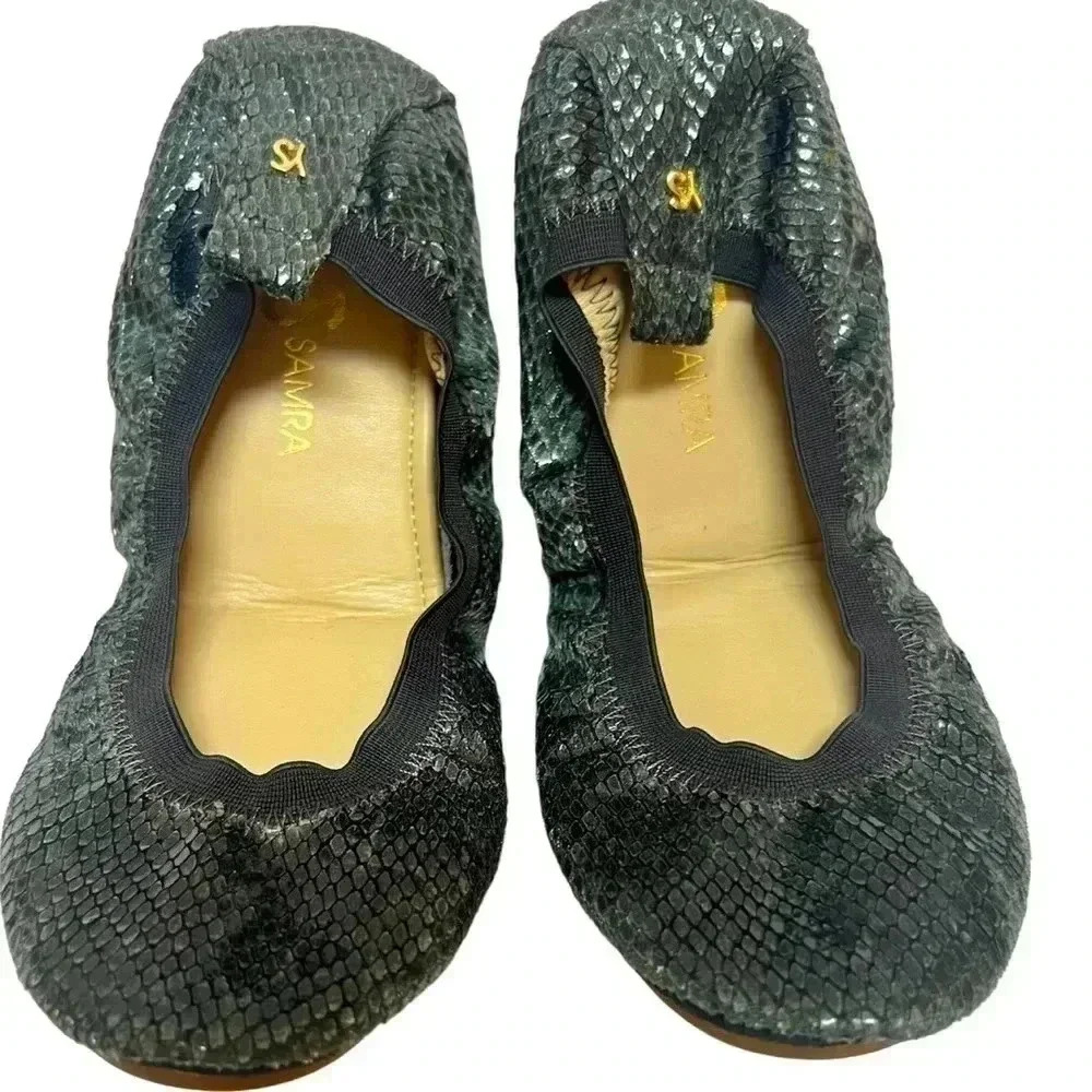 YOSI SAMRA Samara  Foldable Leather Ballet flats Sz 7‎